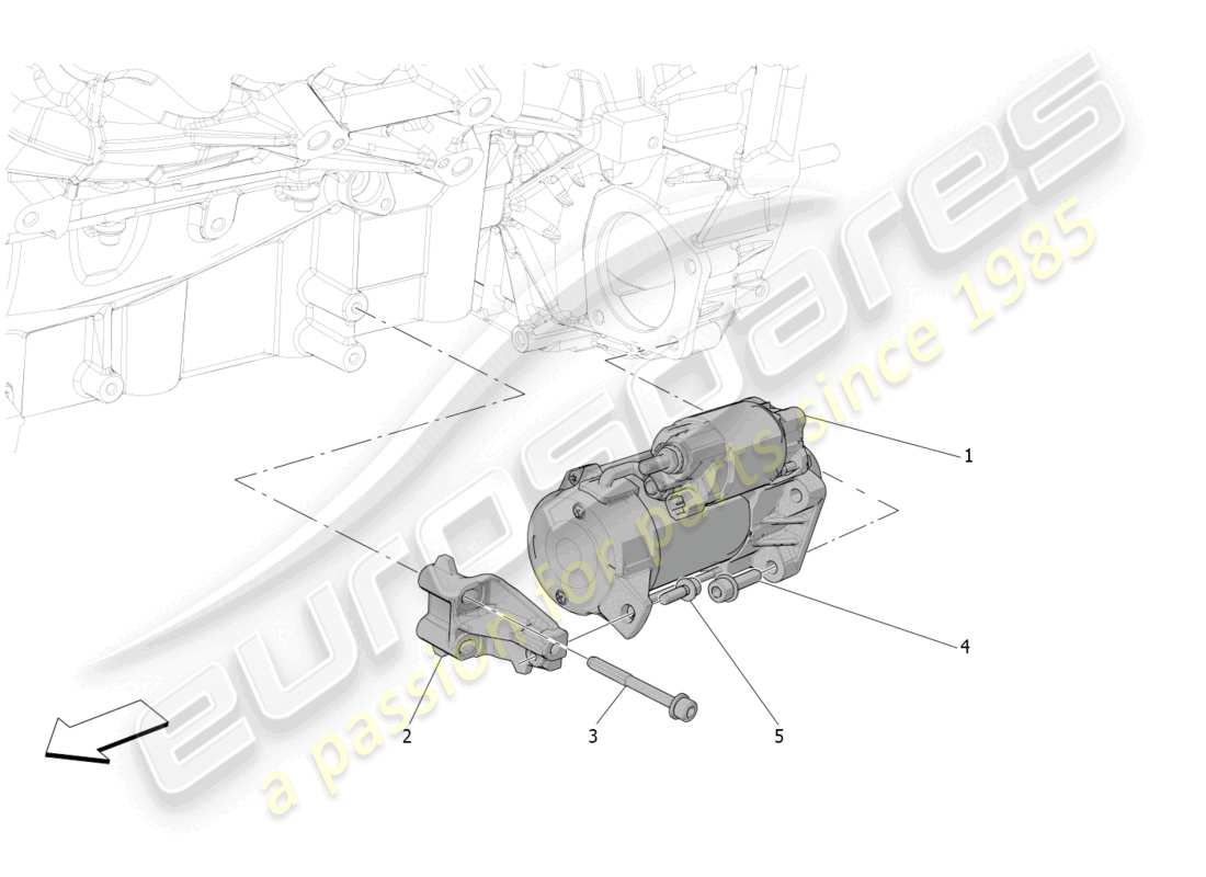 maserati mc20 (2023) control electrónico: diagrama de piezas de encendido del motor