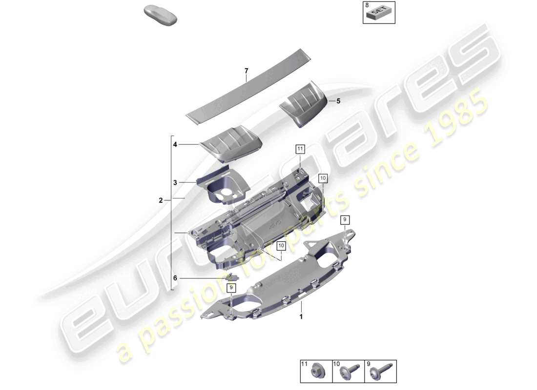 diagrama de pieza que contiene el número de pieza 9gt827203d