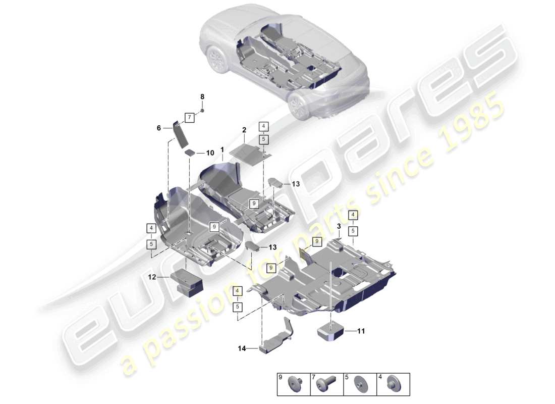 diagrama de pieza que contiene el número de pieza pab713079