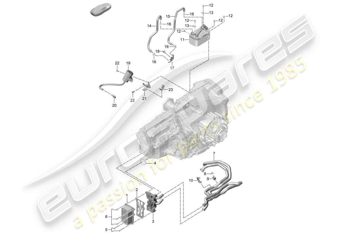 diagrama de pieza que contiene el número de pieza 9g230708505