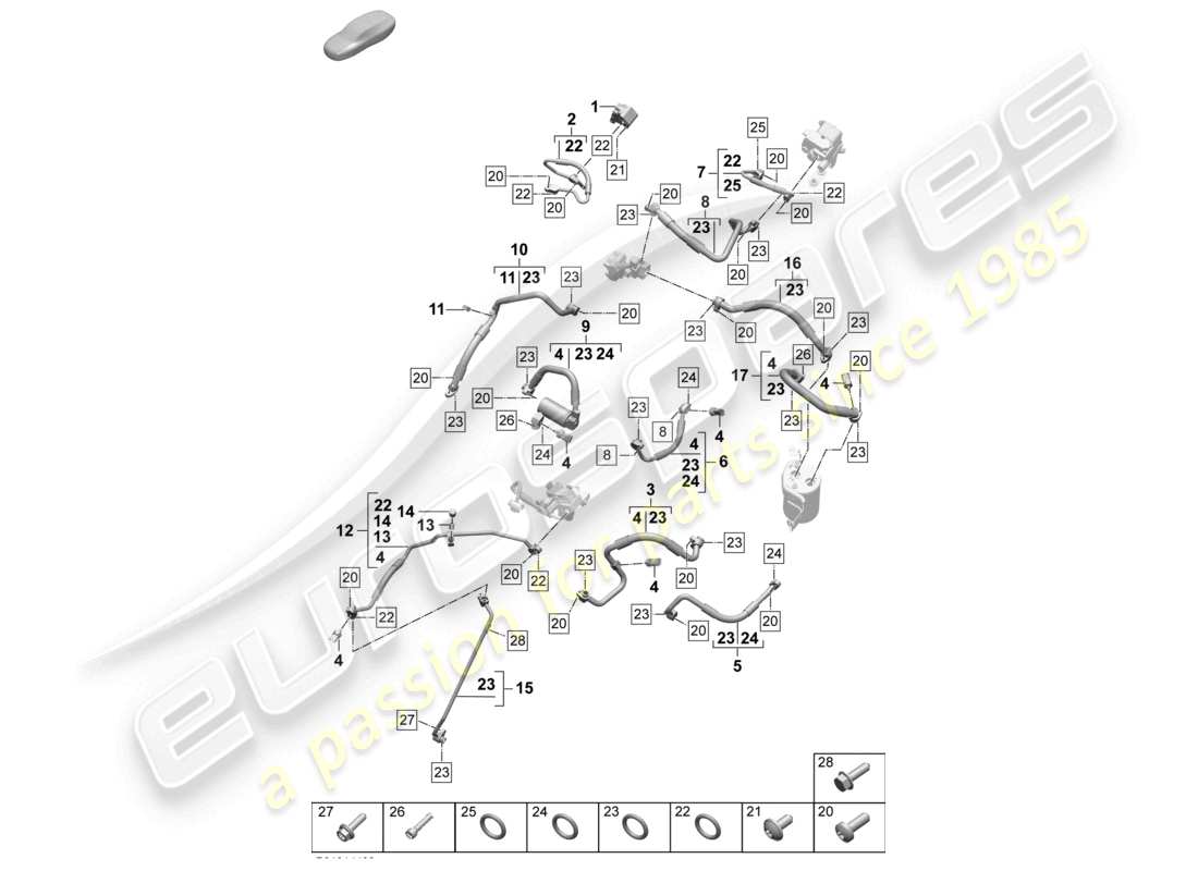 diagrama de pieza que contiene el número de pieza paf905426