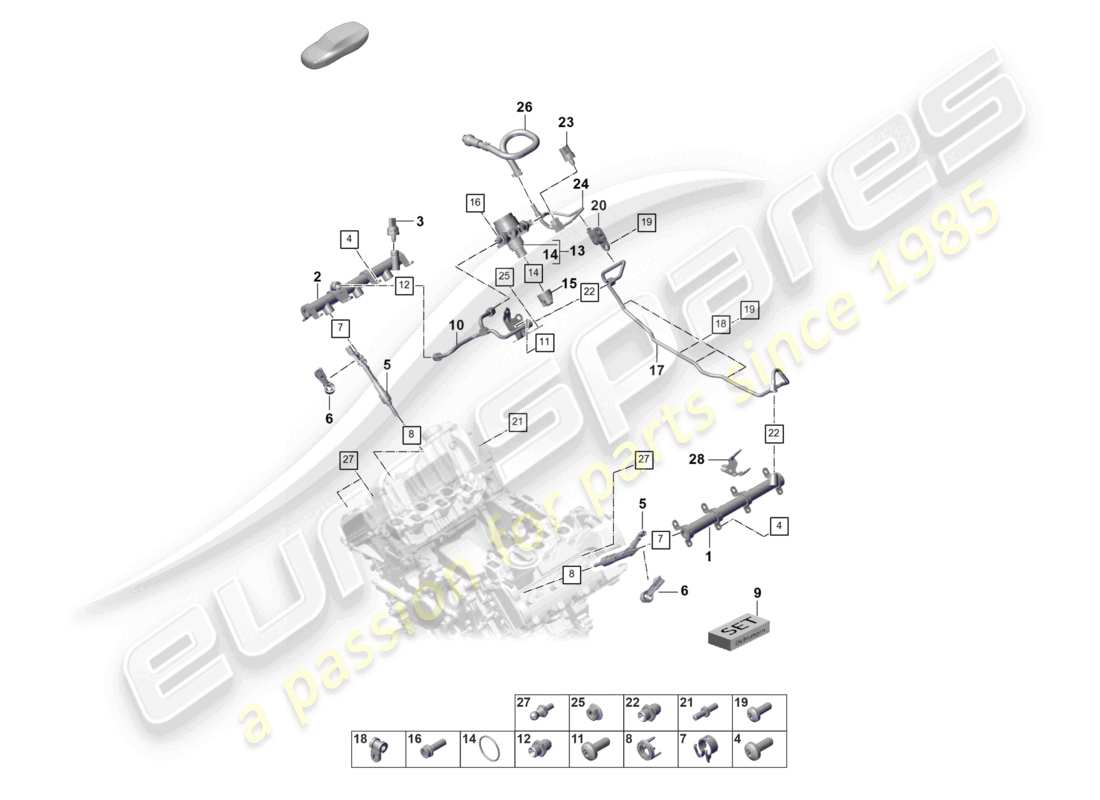 diagrama de pieza que contiene el número de pieza paf910448