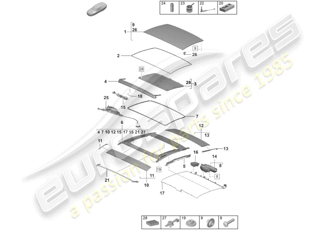 diagrama de pieza que contiene el número de pieza 9p1898550
