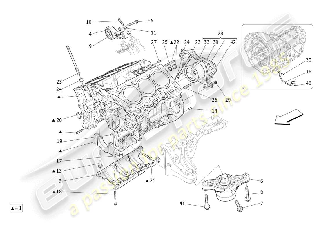 un diagrama de piezas del catálogo de piezas maserati levante tributo (2021)