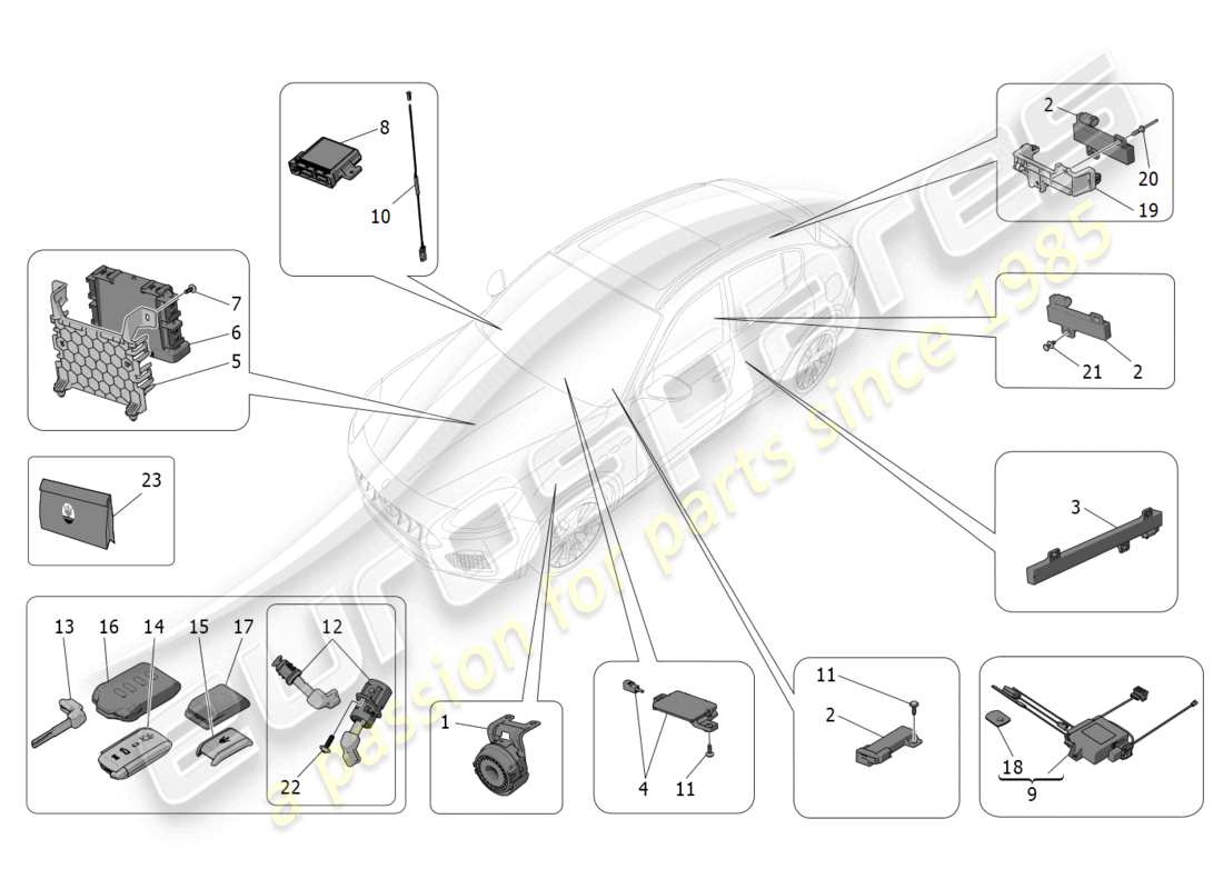 diagrama de pieza que contiene el número de pieza 675000207