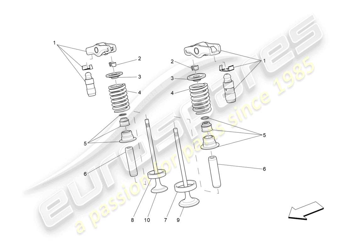 un diagrama de piezas del catálogo de piezas maserati quattroporte (2018)