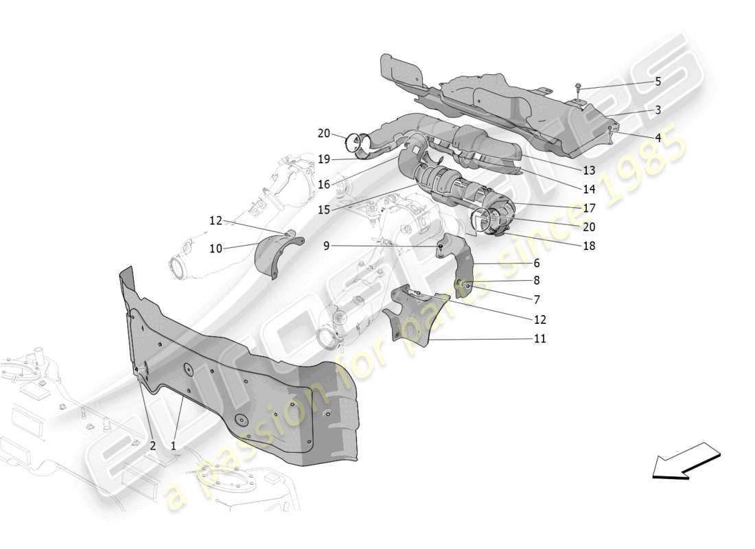 VER DIAGRAMAS DE PIEZAS DEL CATÁLOGO DE PIEZAS MASERATI MC20 un diagrama de piezas del catálogo de piezas maserati mc20