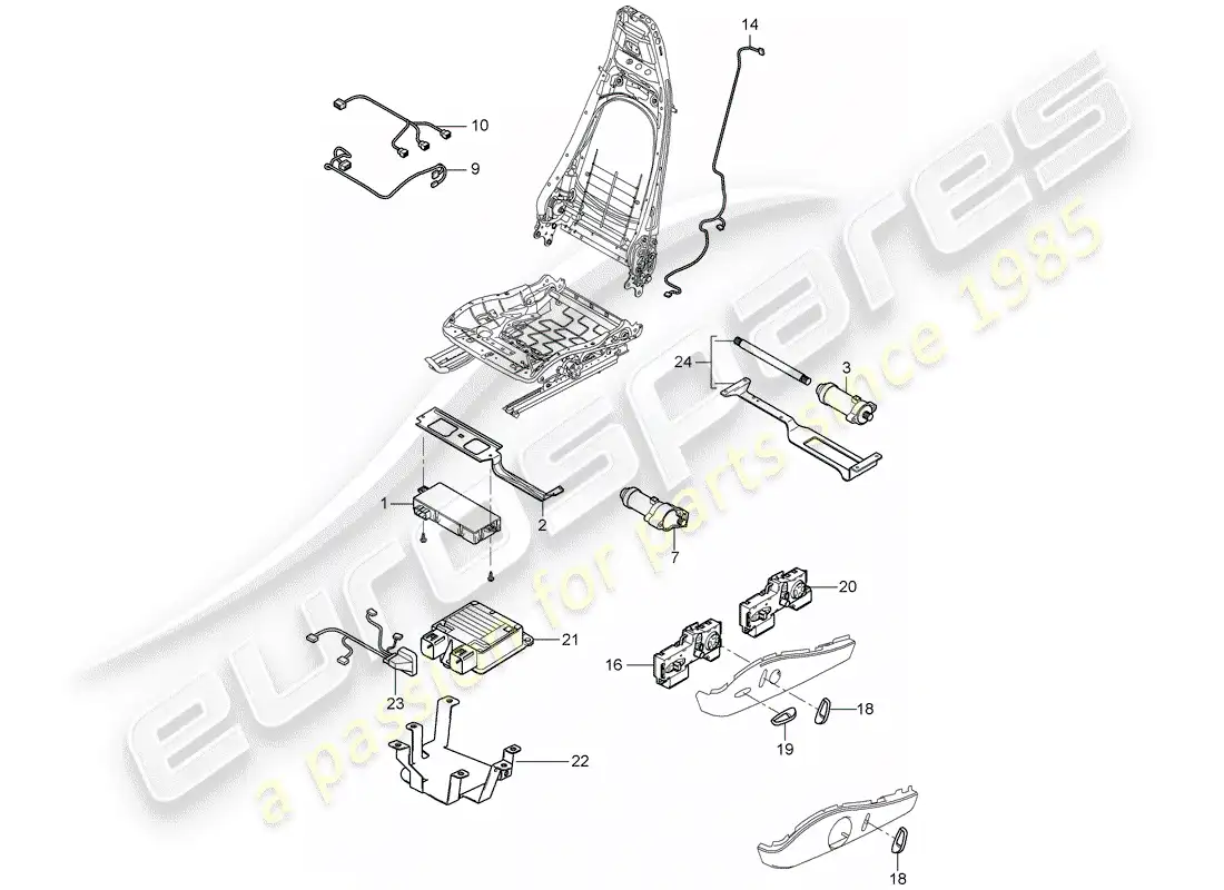 porsche 2009 997-2 turbo / gt2 cableando arneses diagrama de piezas
