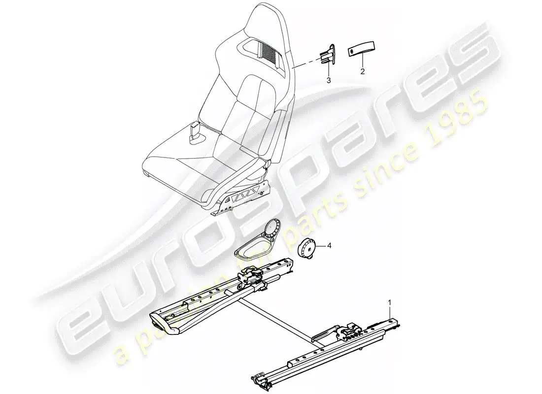 porsche 2009 997-2 turbo / gt2 asiento diagrama de piezas