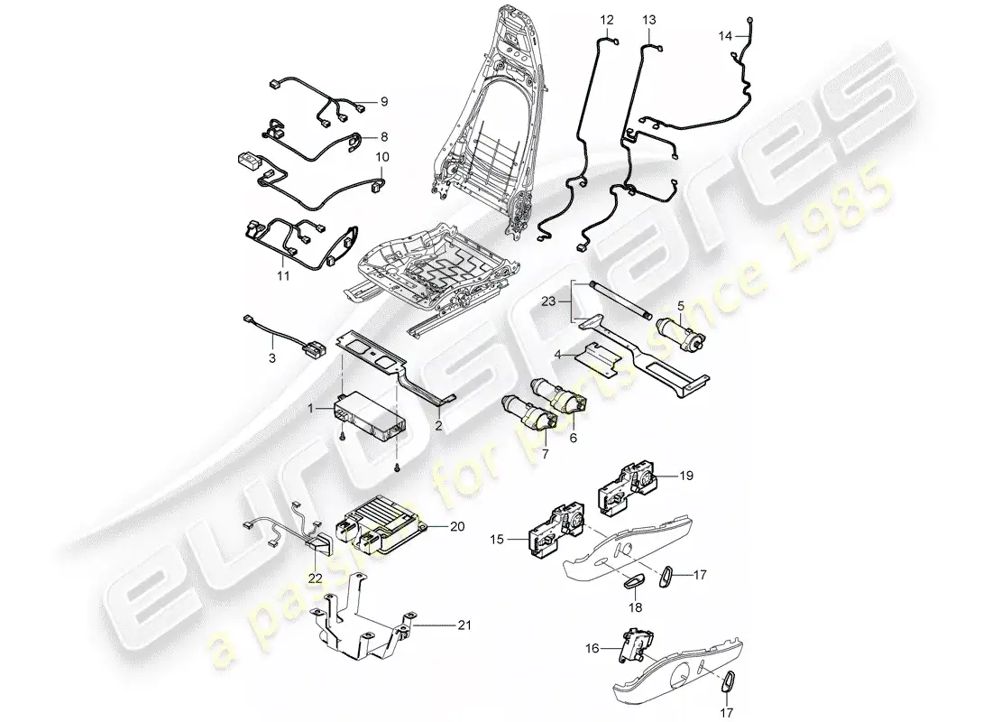 porsche 2012 (987 boxster) cableando arneses diagrama de piezas