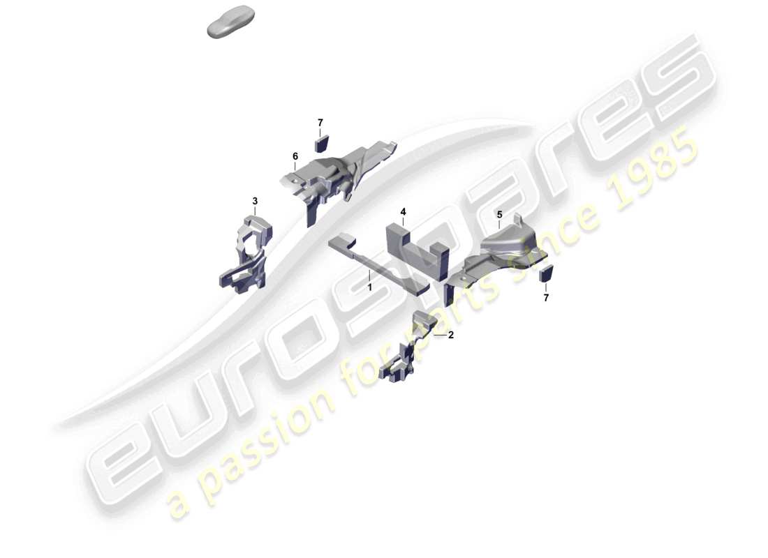 porsche 2024 (992-2) diagrama de partes del cuerpo de amortiguación del absorbedor de sonido