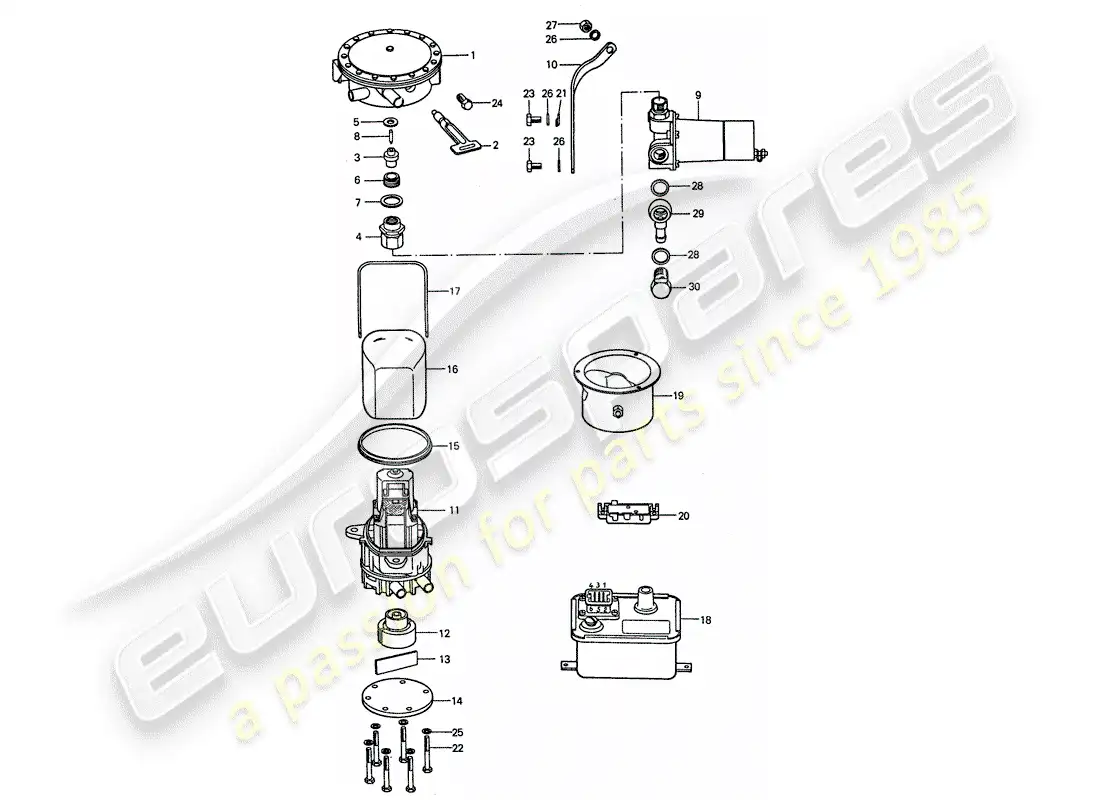 porsche 1977 (911) material de reparación - unidad de control de mezcla - bomba - d >> - mj 1976 diagrama de piezas