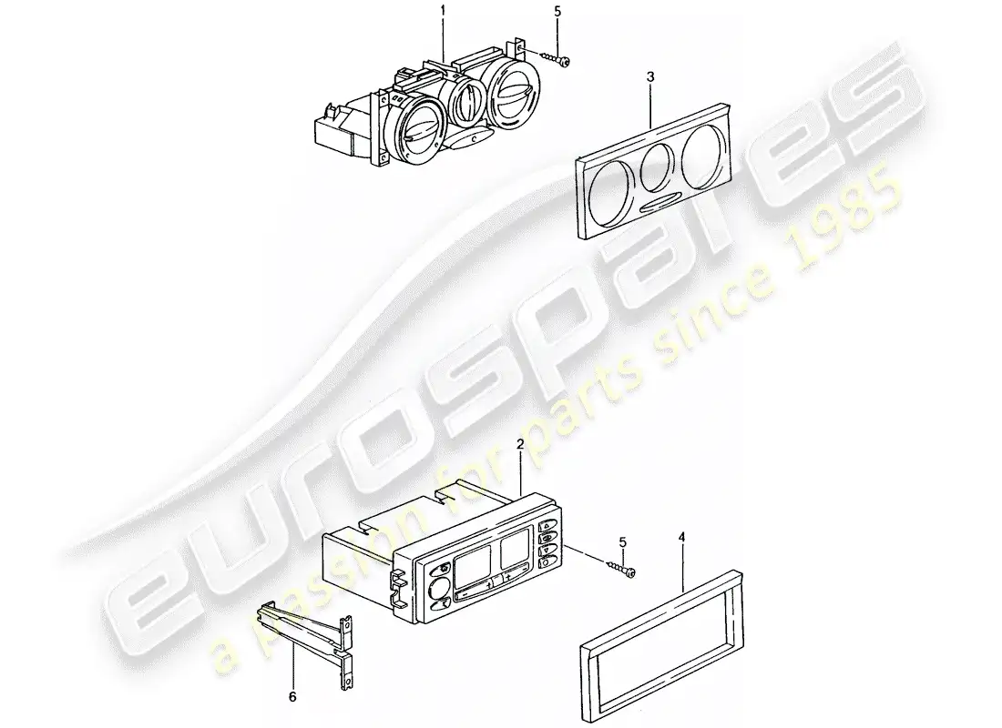 porsche 2003 (996 gt3) interruptor de control diagrama de piezas