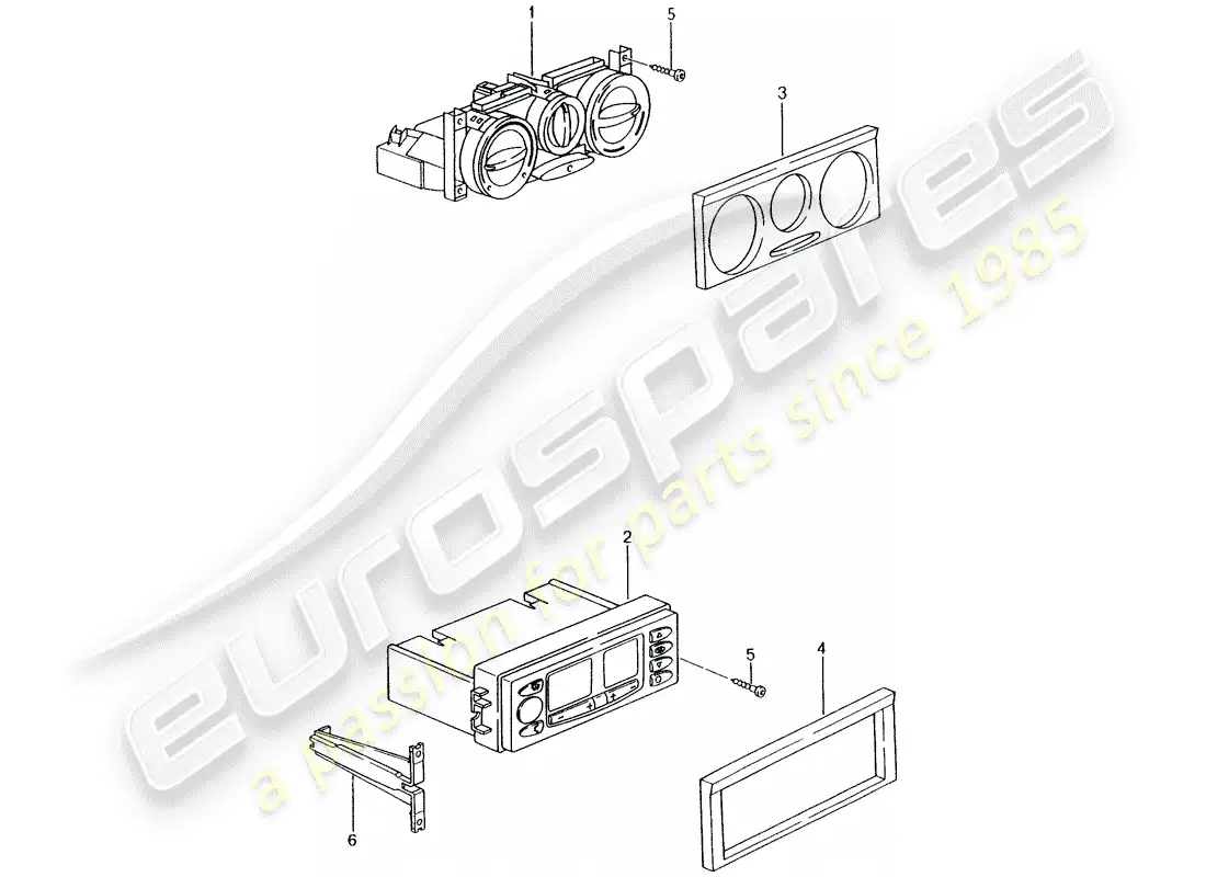 porsche 1999 (996) interruptor de control diagrama de piezas