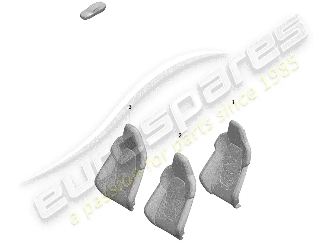 porsche 2019 (992-1) parte de espuma diagrama de piezas