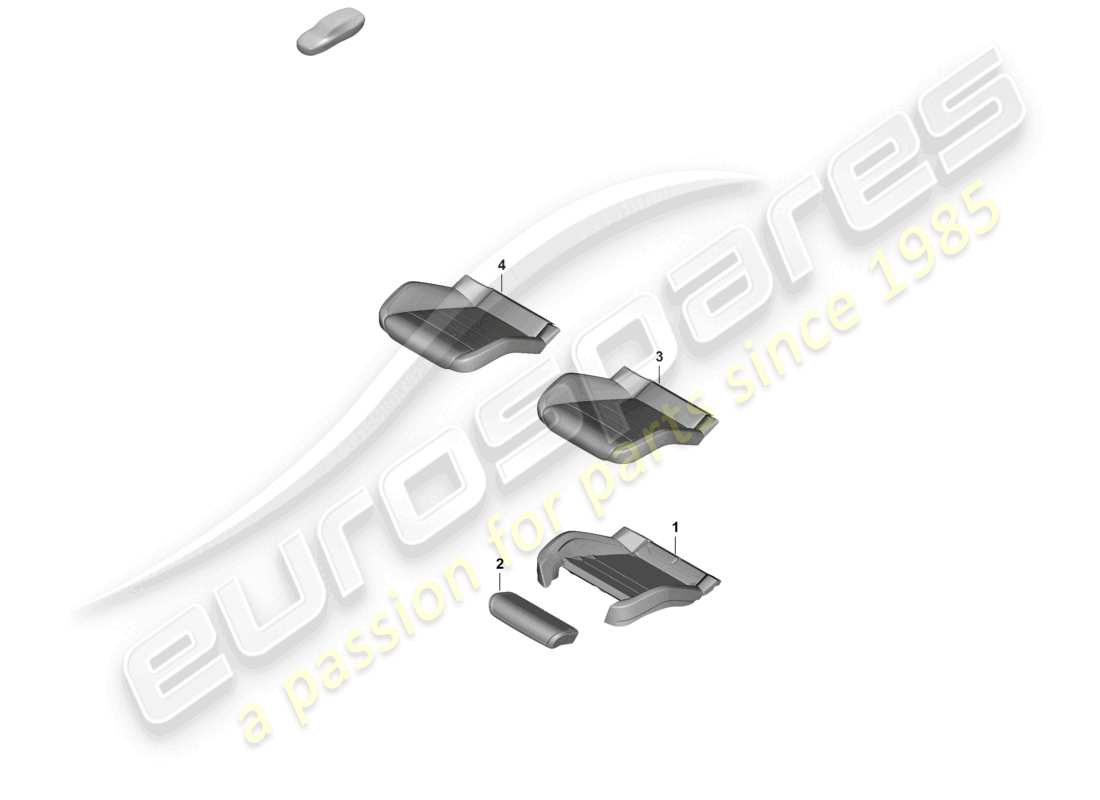 porsche 2024 (panamera 976) parte de espuma funda de asiento asiento confort diagrama de piezas