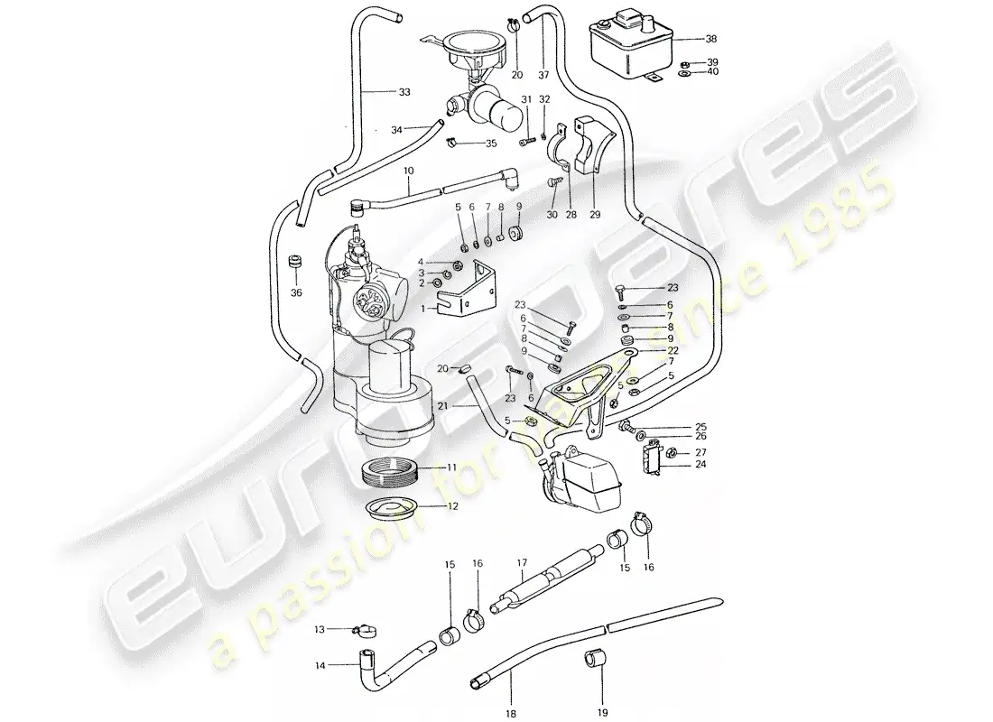 porsche 1977 (911) calentador - líneas - accesorios - d >> - mj 1976 diagrama de piezas