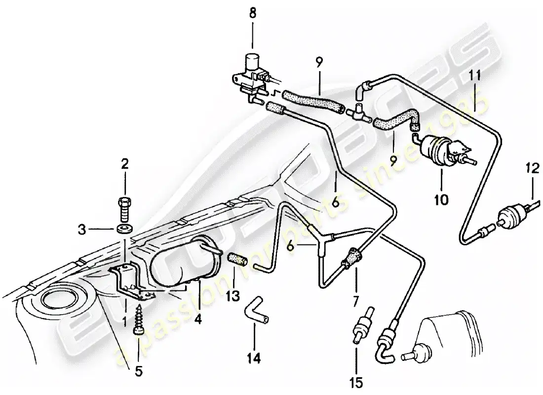porsche 1980 (924) línea de vacío - f 92-cn402 198>> - f 93-cn100 306>> diagrama de piezas
