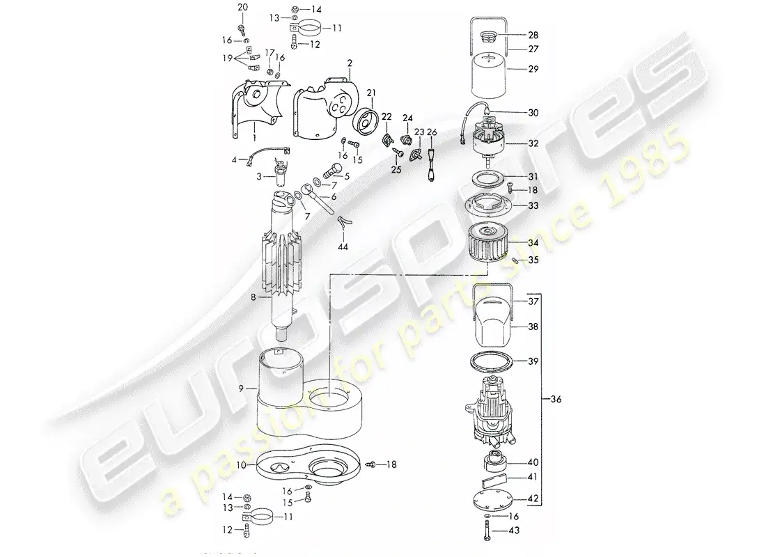 porsche 1969 (911/912) piezas únicas - calentador - - webasto - - d - mj 1969>> diagrama de piezas