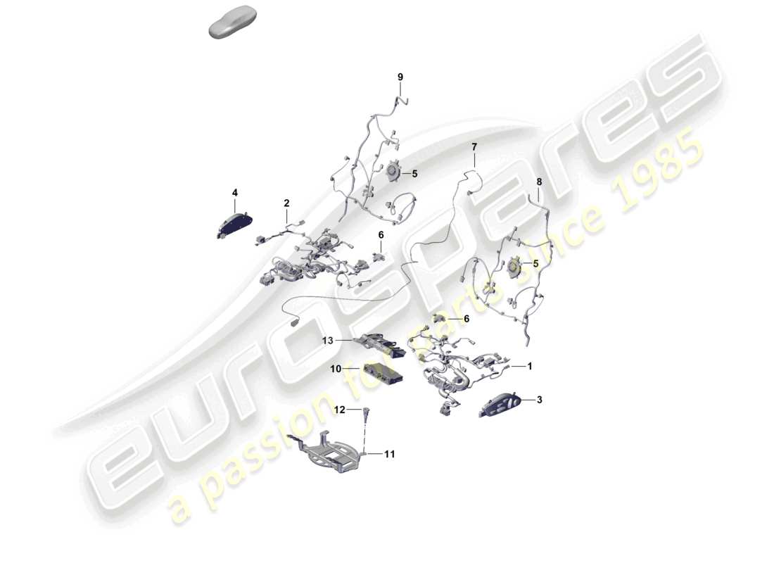 porsche 2023 (cayenne e3 pa) diagrama de piezas del asiento deportivo eléctrico