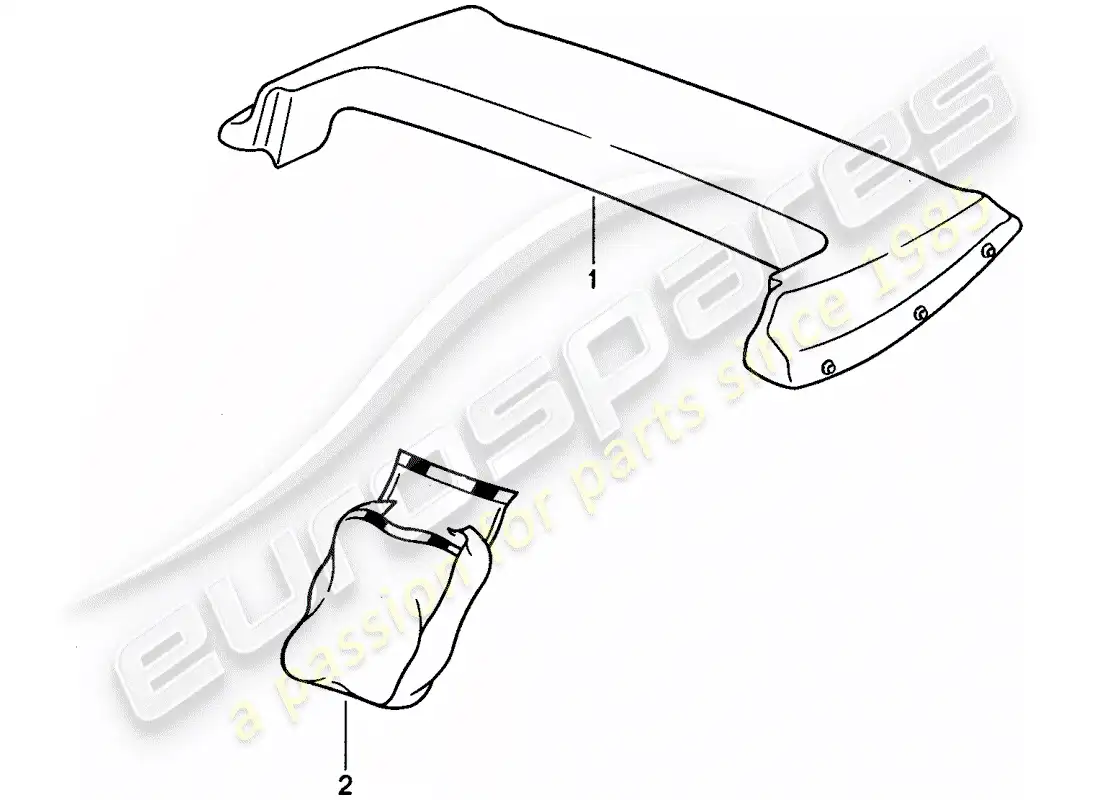 porsche 1993 (968) cubre botas diagrama de piezas