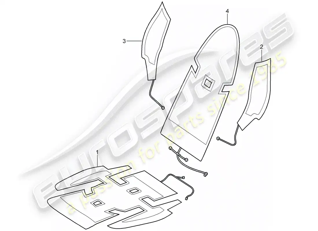 porsche 2012 (997-2) calentador diagrama de piezas