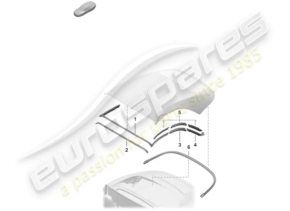 porsche 2019 (992-1) juntas diagrama de piezas