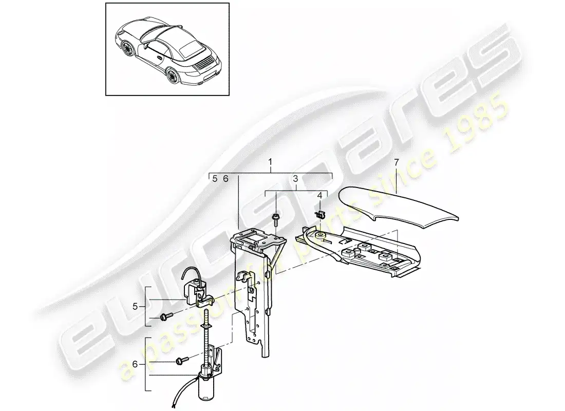 porsche 2009 (997-2) solapa diagrama de piezas