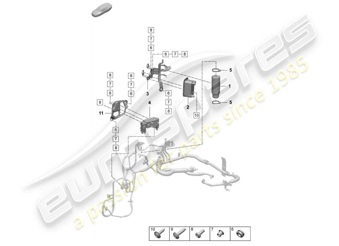 porsche 2026 (taycan 9j1-2) línea de refrigerantes para aire acondicionado diagrama de piezas