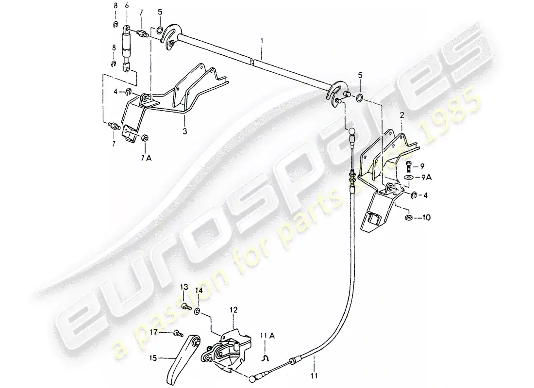 porsche 1993 (964) cubierta trasera - eje relé - piezas únicas diagrama de piezas