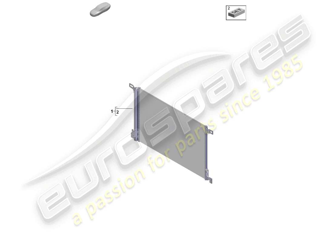 porsche 2024 (cayenne e3 pa) diagrama de piezas del condensador de a/c
