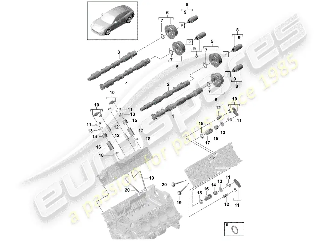 diagrama de pieza que contiene el número de pieza 9a710908800