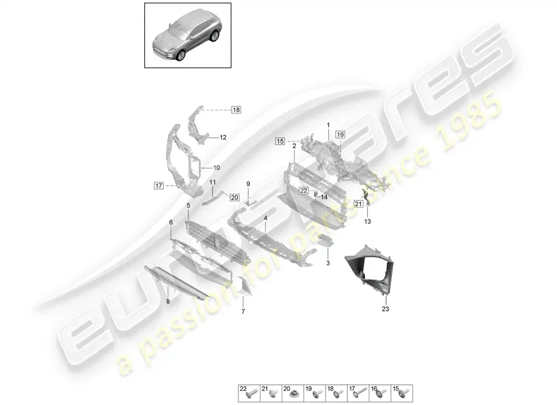 diagrama de pieza que contiene el número de pieza 95b807333