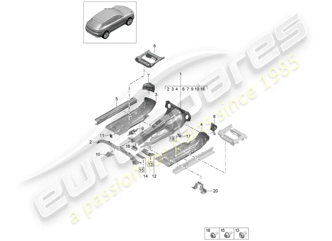 diagrama de pieza que contiene el número de pieza 95b802895 y