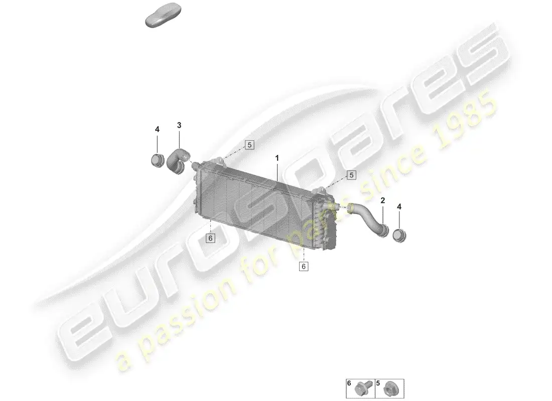 porsche 2019 (992-1) radiador diagrama de piezas