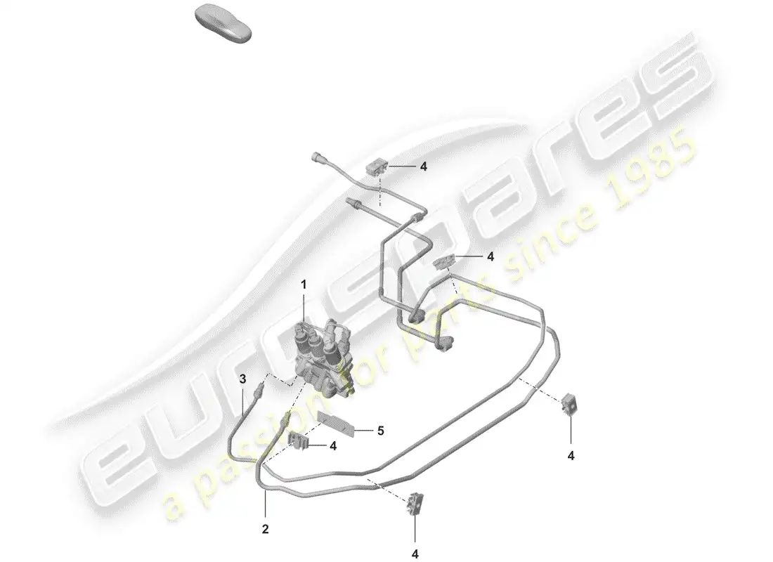porsche 2019 (992-1) línea hidráulica diagrama de piezas