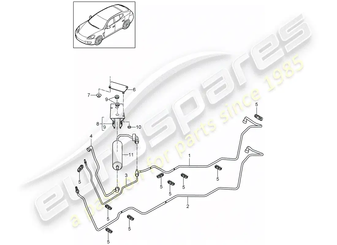porsche 2013 (panamera 970) fuel system diagrama de piezas
