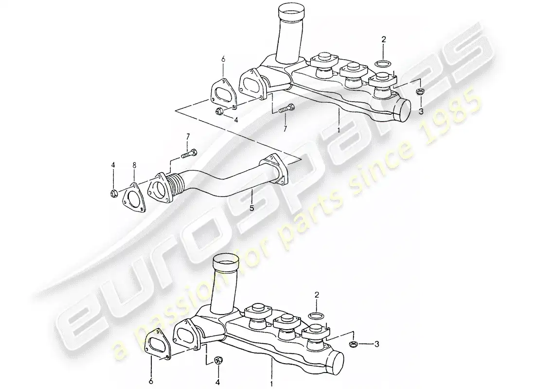 porsche 1989 (964) núcleo del calentador diagrama de piezas