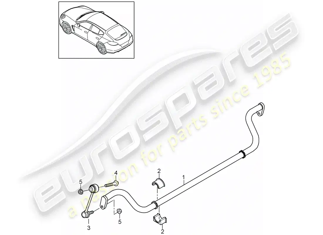 porsche 2011 (panamera 970) estabilizador diagrama de piezas