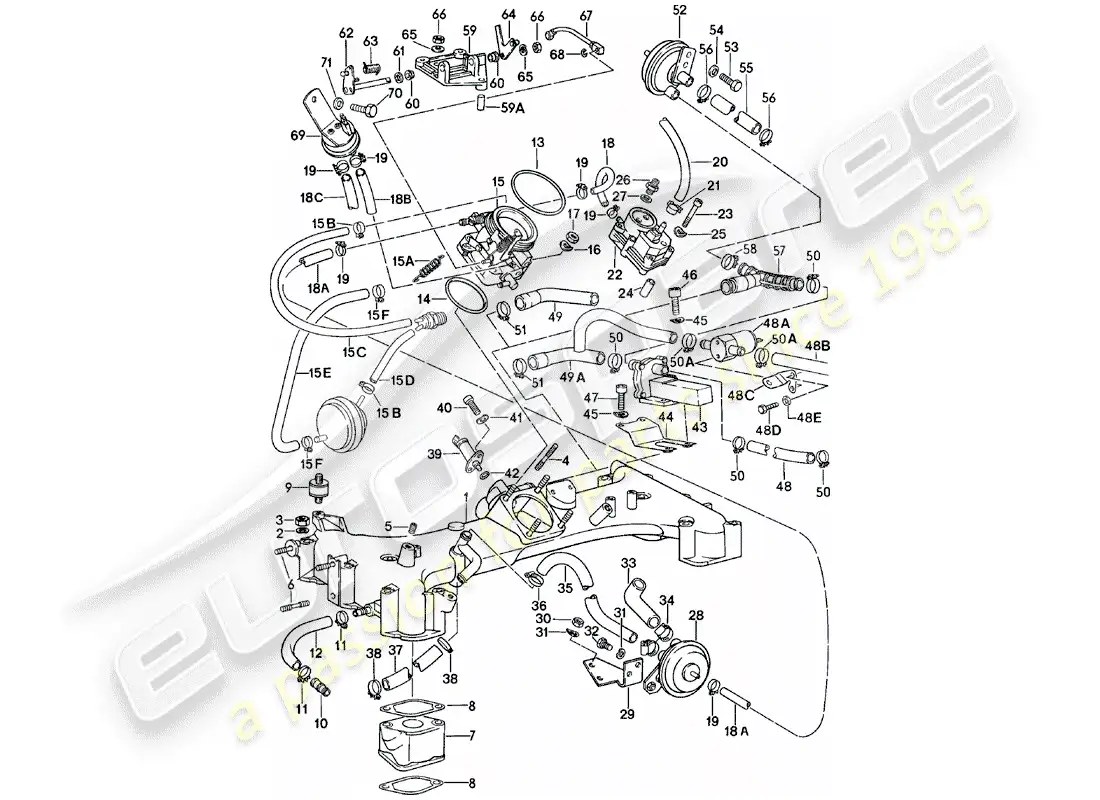 porsche 1980 (911) k-jetronico - i diagrama de piezas