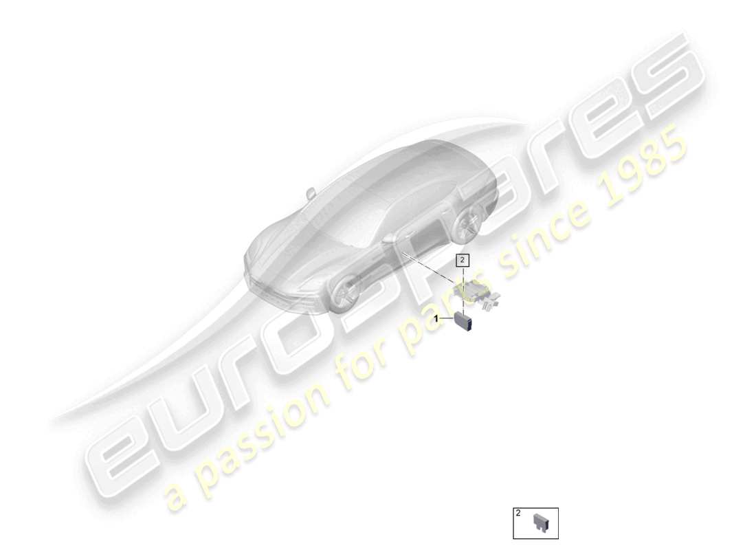 porsche 2026 (panamera 976) caja de fusibles fusible plano asientos traseros izquierdo y derecho diagrama de piezas