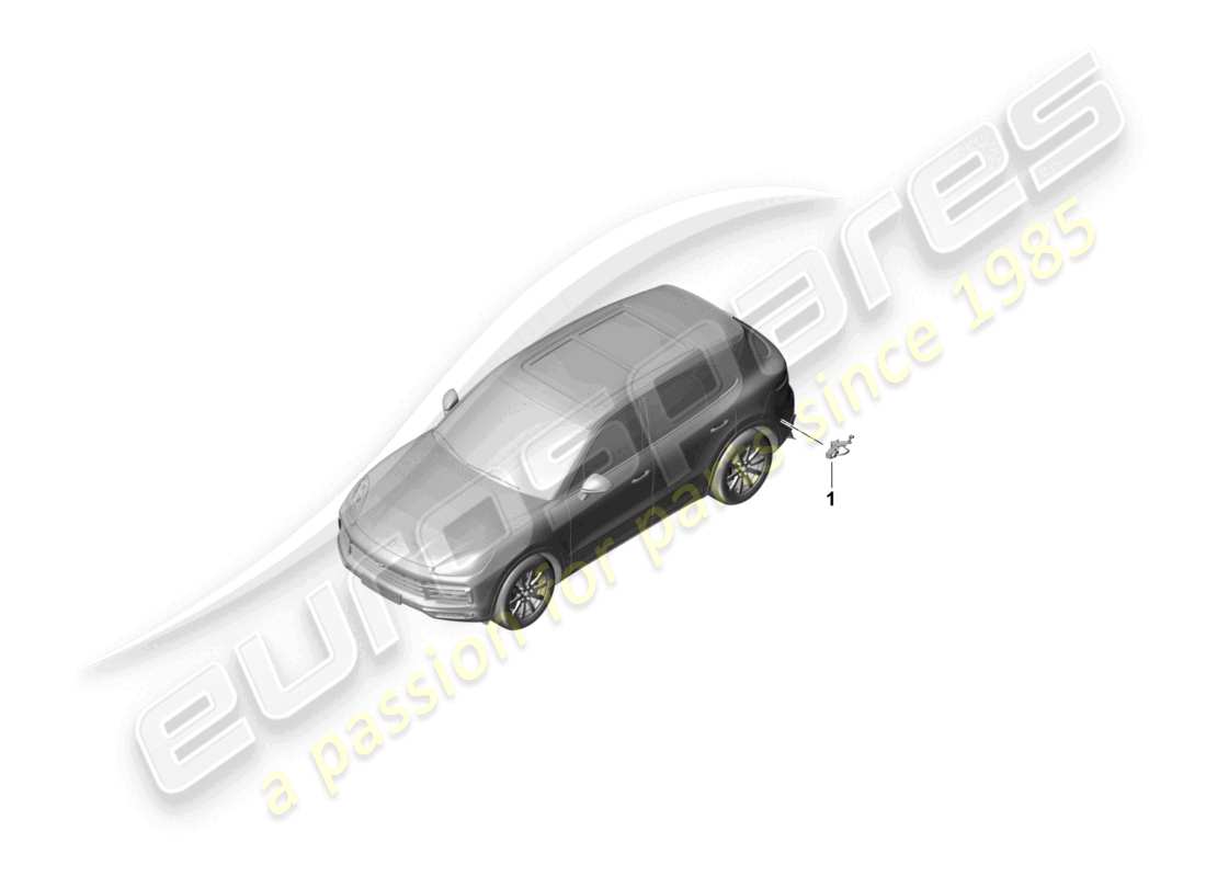 porsche 2024 (cayenne e3 9ya/9yb) diagrama de piezas del arnés de cableado para la dirección de las ruedas traseras