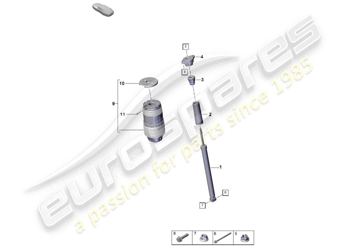 porsche 2025 (panamera 976) suspensión neumática amortiguadores control de amortiguación eléctrico activo diagrama de piezas