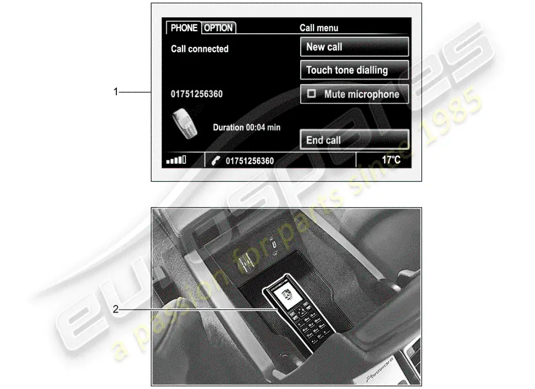 porsche 2014 (tequipment panamera) kit de instalacion diagrama de piezas