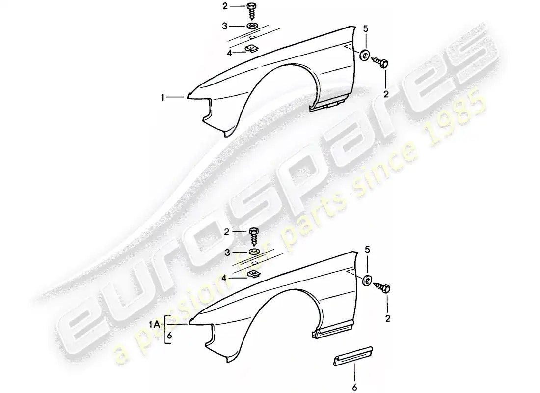 porsche 1978 (924) defensa diagrama de piezas