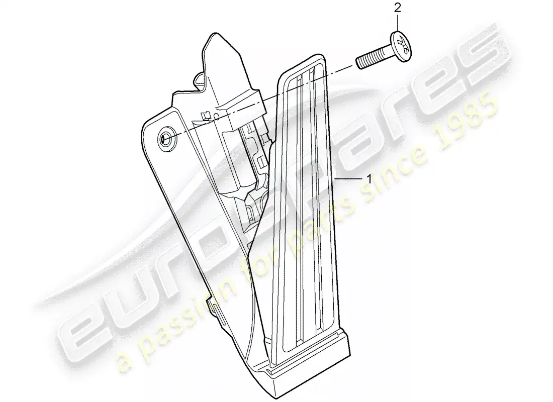 porsche 2008 (997-1 turbo / gt2) pedales diagrama de piezas