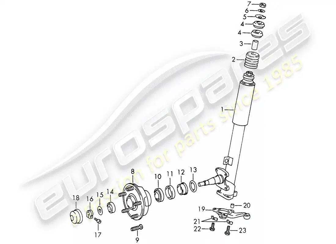 porsche 1967 (911/912) puntal amortiguador - lubricantes - d >> - mj 1968 diagrama de piezas