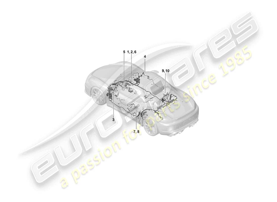 porsche 2024 (718 boxster spyder) diagrama de cableado de airbag para vehículos con cinturones de seguridad