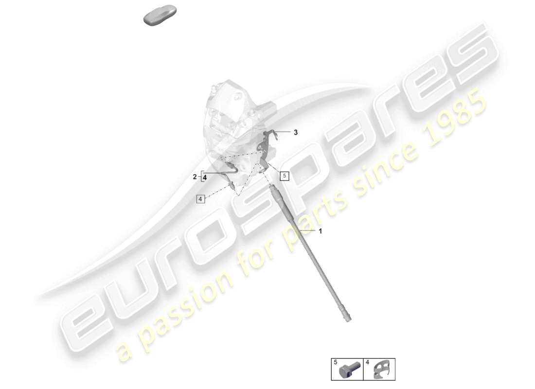 porsche 2022 (panamera 971-2) diagrama de piezas del tubo/manguera de freno desde la manguera del freno trasero hasta la carcasa de la pinza de freno