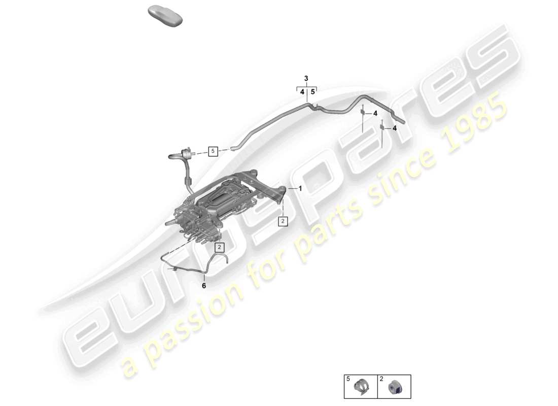 porsche 2026 (panamera 976) diagrama de piezas de la unidad de suministro de aire del compresor